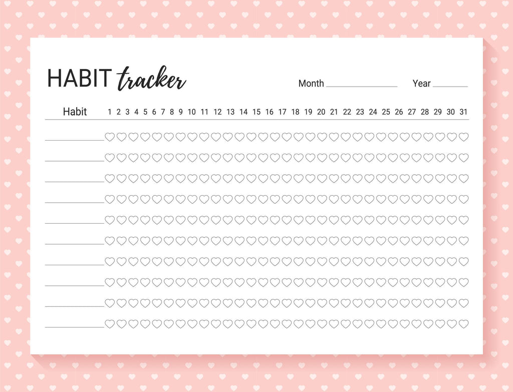 Habit Tracker & Goal Planner Printable Bundle