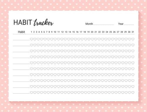 Habit Tracker & Goal Planner Printable Bundle