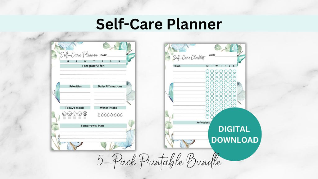 Habit Tracker & Goal Planner Printable Bundle