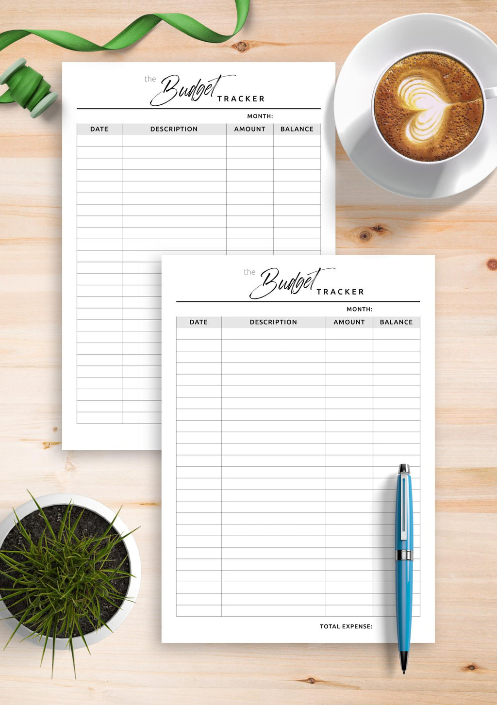 Monthly Budget & Expense Tracker Printable