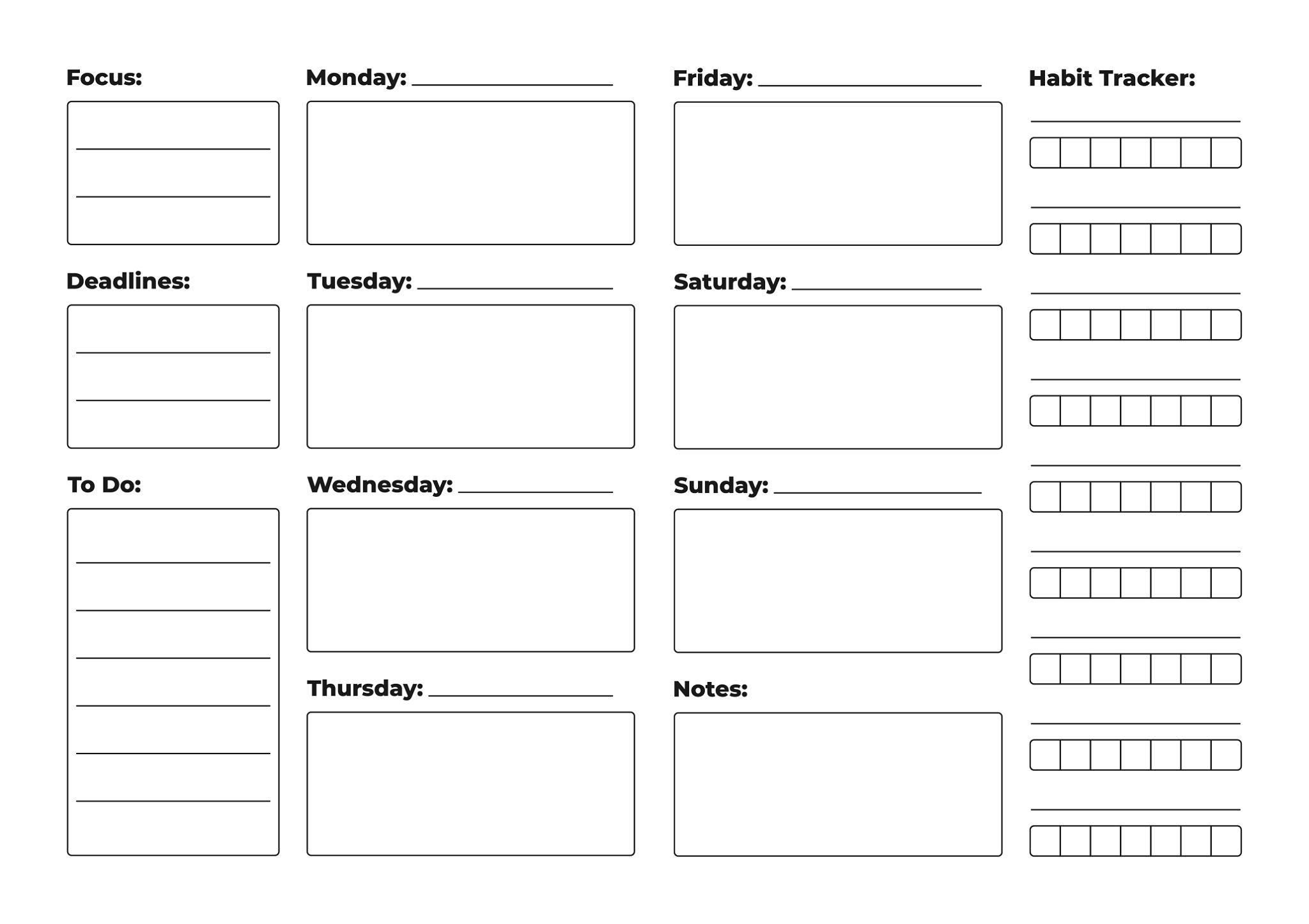 Minimal Daily Planner Printable (Instant Download)