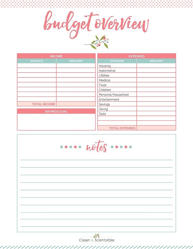 Monthly Budget & Expense Tracker Printable