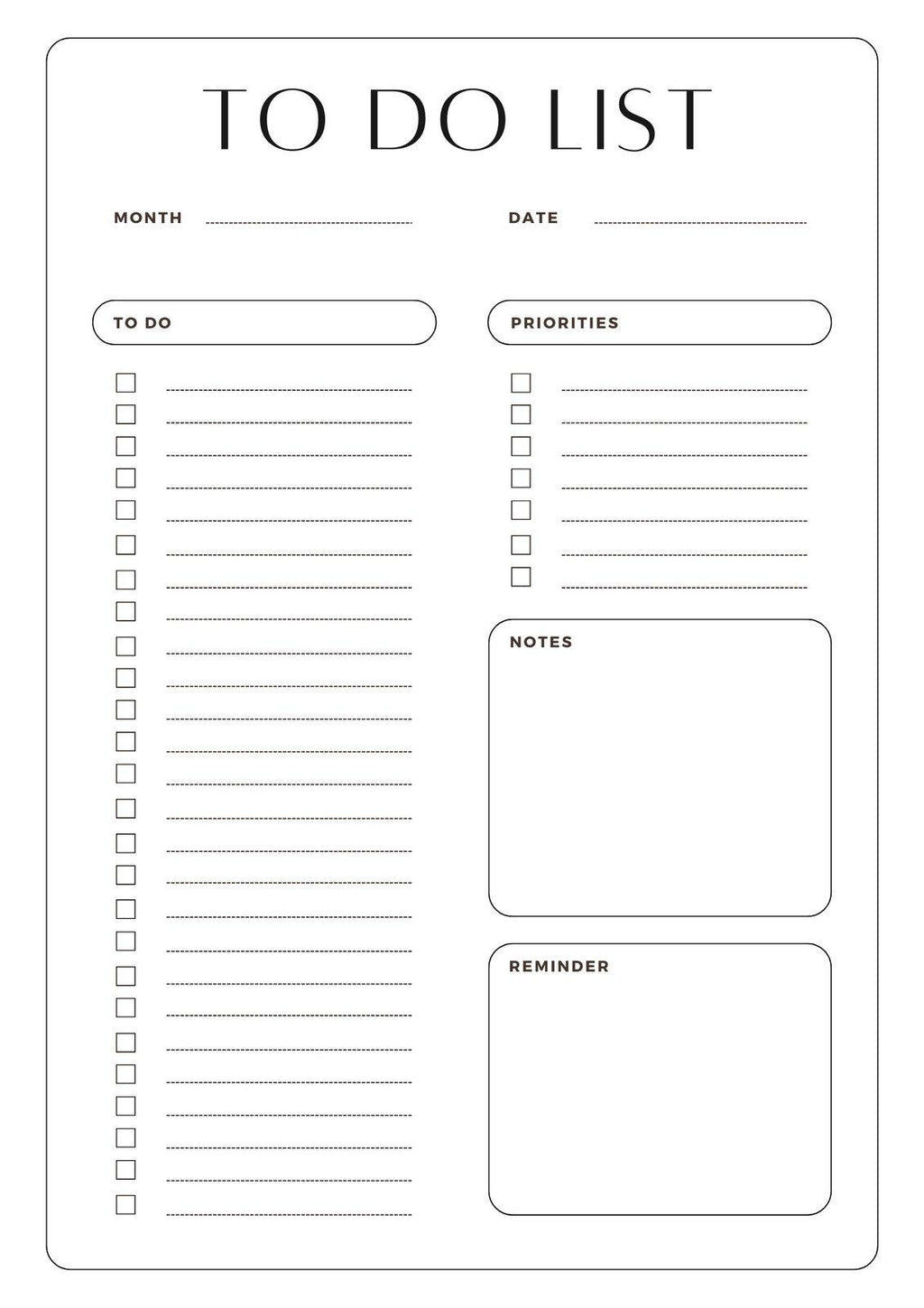 Minimal Daily Planner Printable (Instant Download)