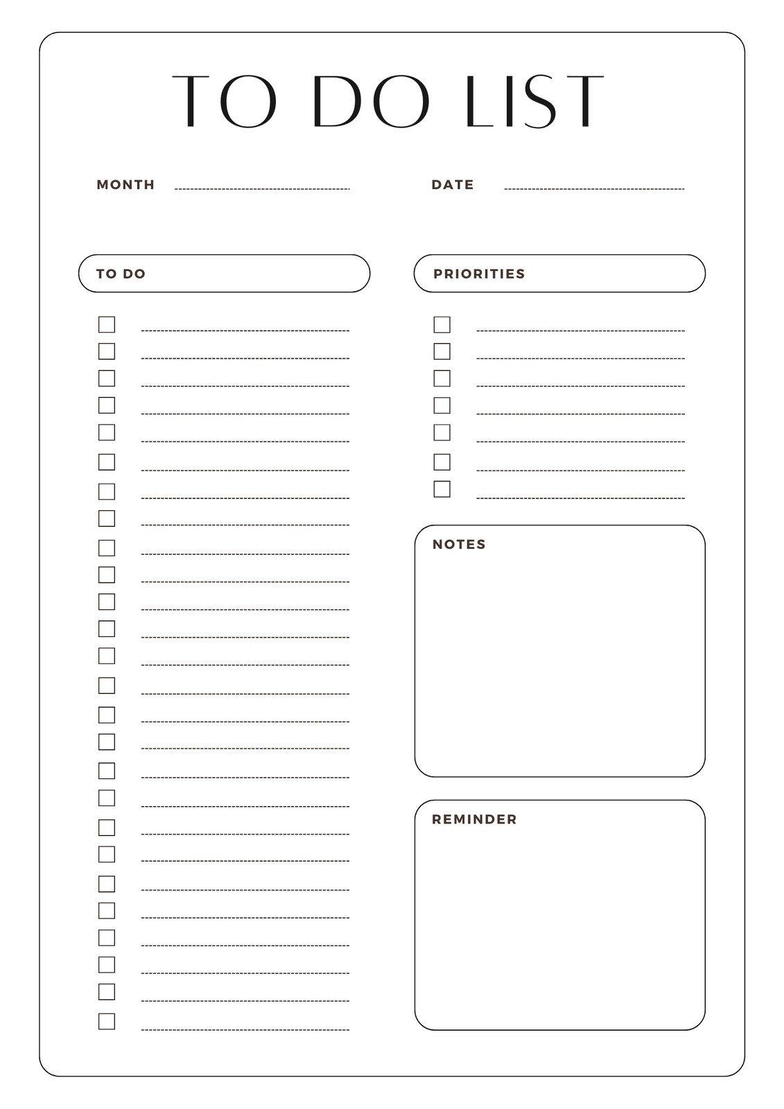 Minimal Daily Planner Printable (Instant Download)